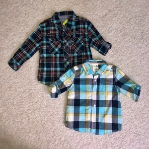 Boys long sleeve button down shirts